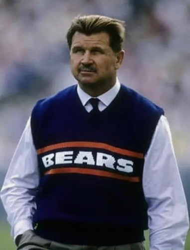 Mike ditka chicago wool vest - wool,